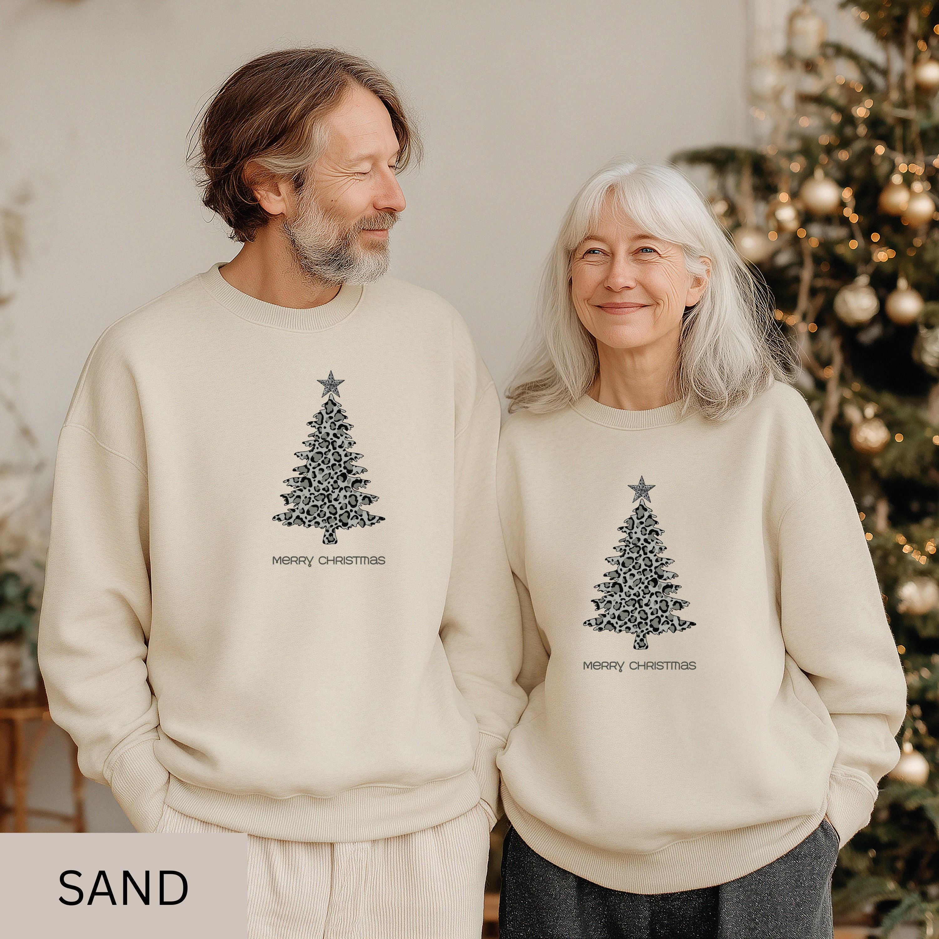 Unisex Sweatshirt, christmas sweater, holiday sweatshirt, cozy crewneck, christmas gift idea, winter sweater, unisex christmas top, festive sweatshirt, xmas jumper, holiday outfit, leopard xmas tree, merry xmas shirt, leopard print