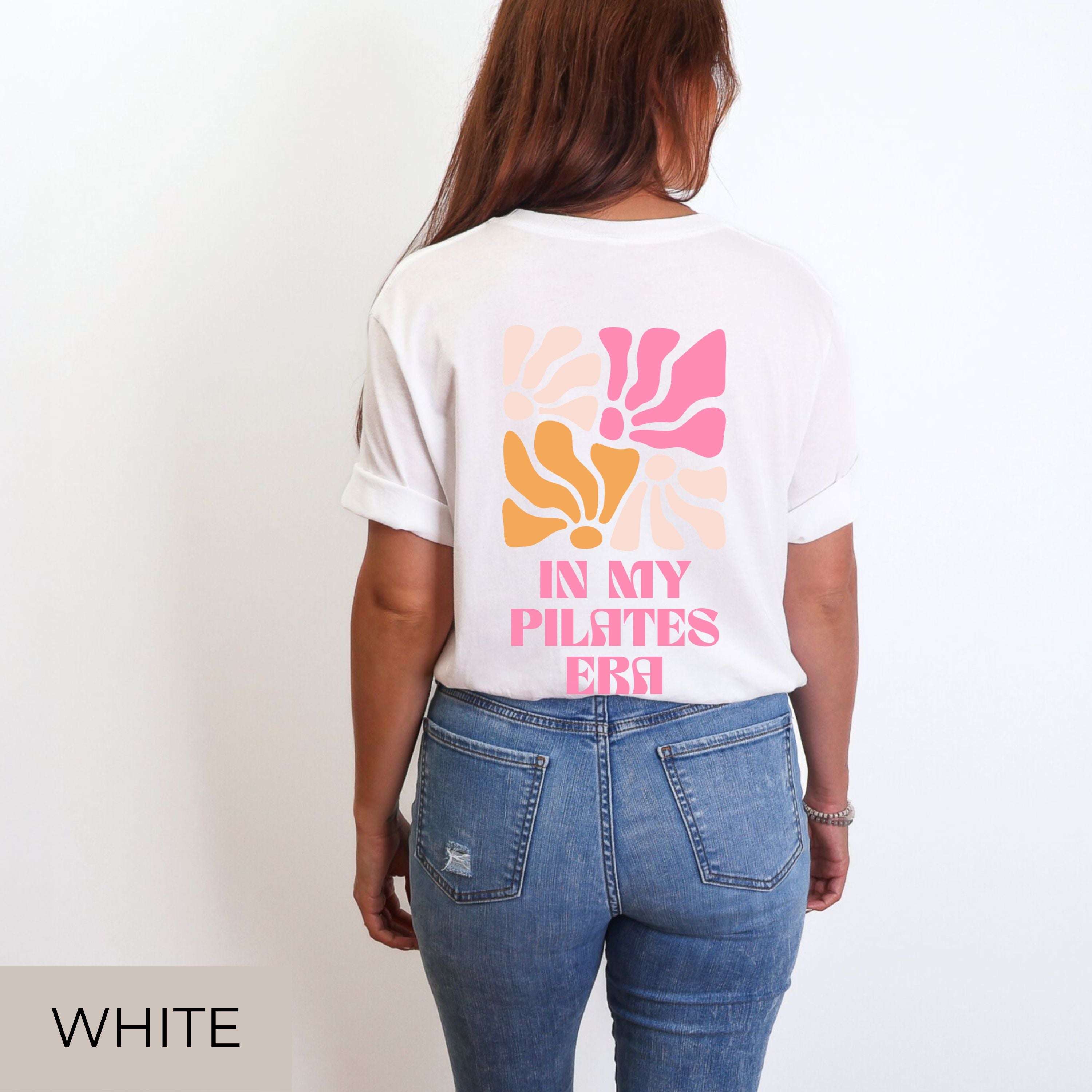 unisex tee, Pilates shirt, Fitness tee, yoga t shirt, Retro floral, women workout, Workout tee, pilates gift, exercise shirt, gym shirt, womens graphic tee, floral print tee, in my pilates era