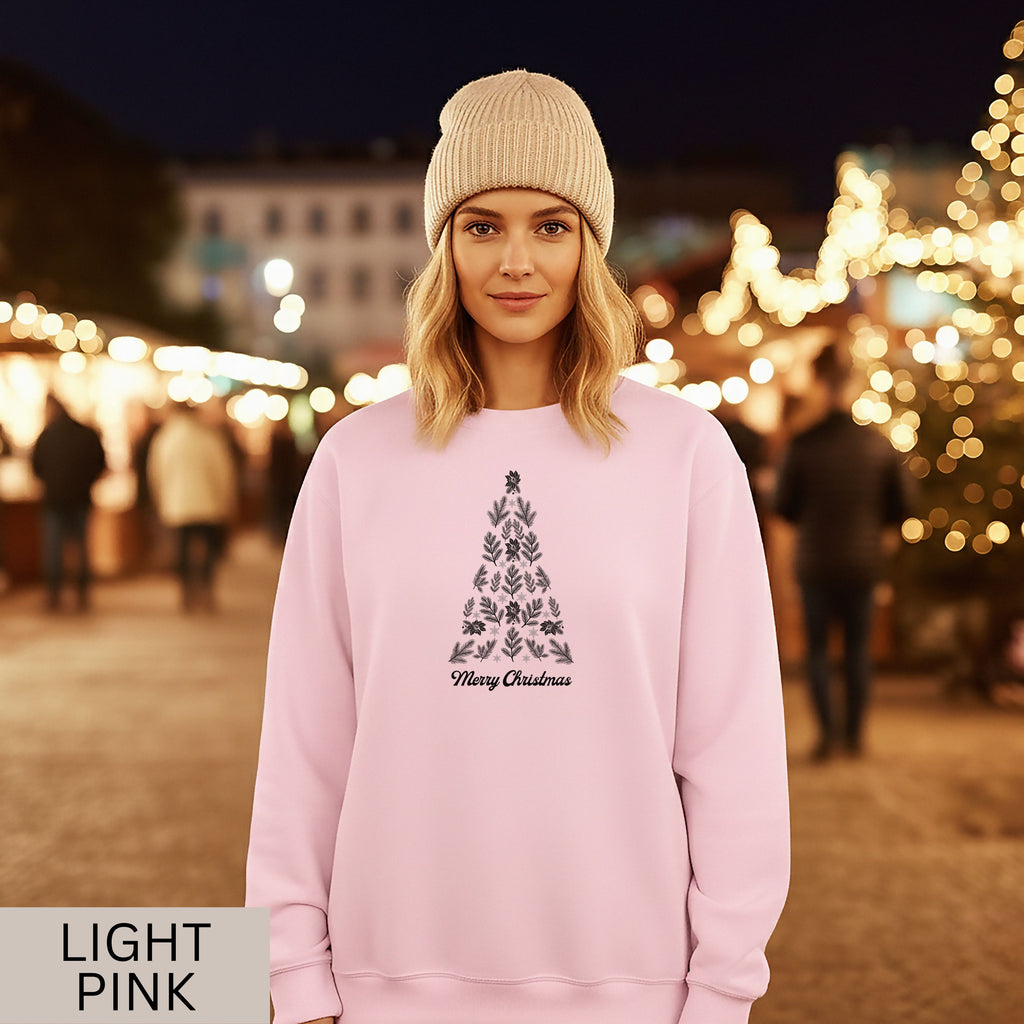 Unisex Sweatshirt, Weihnachtspullover, Holiday Sweatshirt, gemütlicher Crewneck, Weihnachtsgeschenk-Idee, Winterpullover, Unisex Christmas Top, festlicher Sweater, Holiday Outfit, einzigartiges Weihnachtsgeschenk, florales Sweatshirt, trendiges Sweatshirt, minimalistischer Weihnachtsbaum, Floral Pine Tree Sweatshirt | Botanical Christmas Crewneck | Christmas Sweater Unisex | Merry Christmas Sweatshirt | Christmas Tree Design