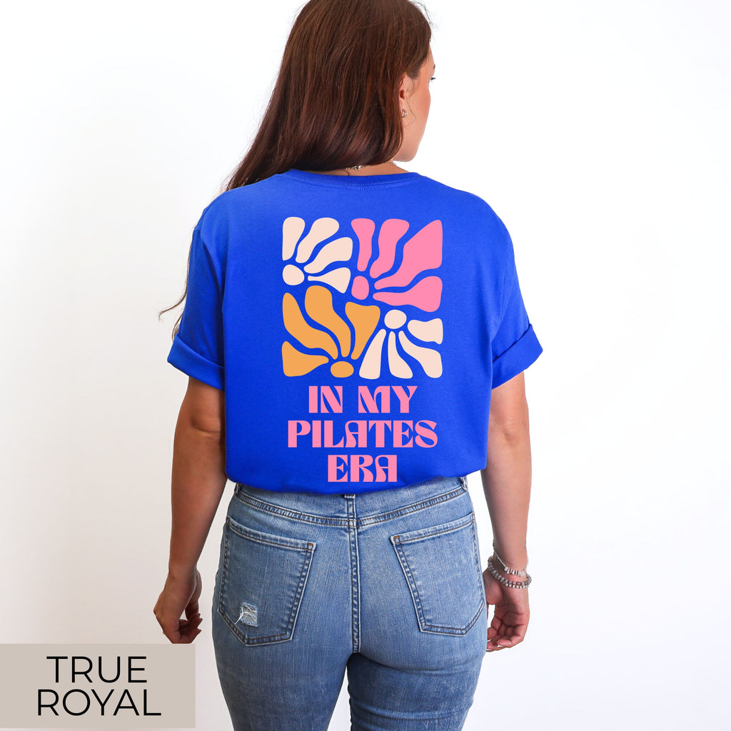 unisex tee, Pilates shirt, Fitness tee, yoga t shirt, Retro floral, women workout, Workout tee, pilates gift, exercise shirt, gym shirt, womens graphic tee, floral print tee, in my pilates era