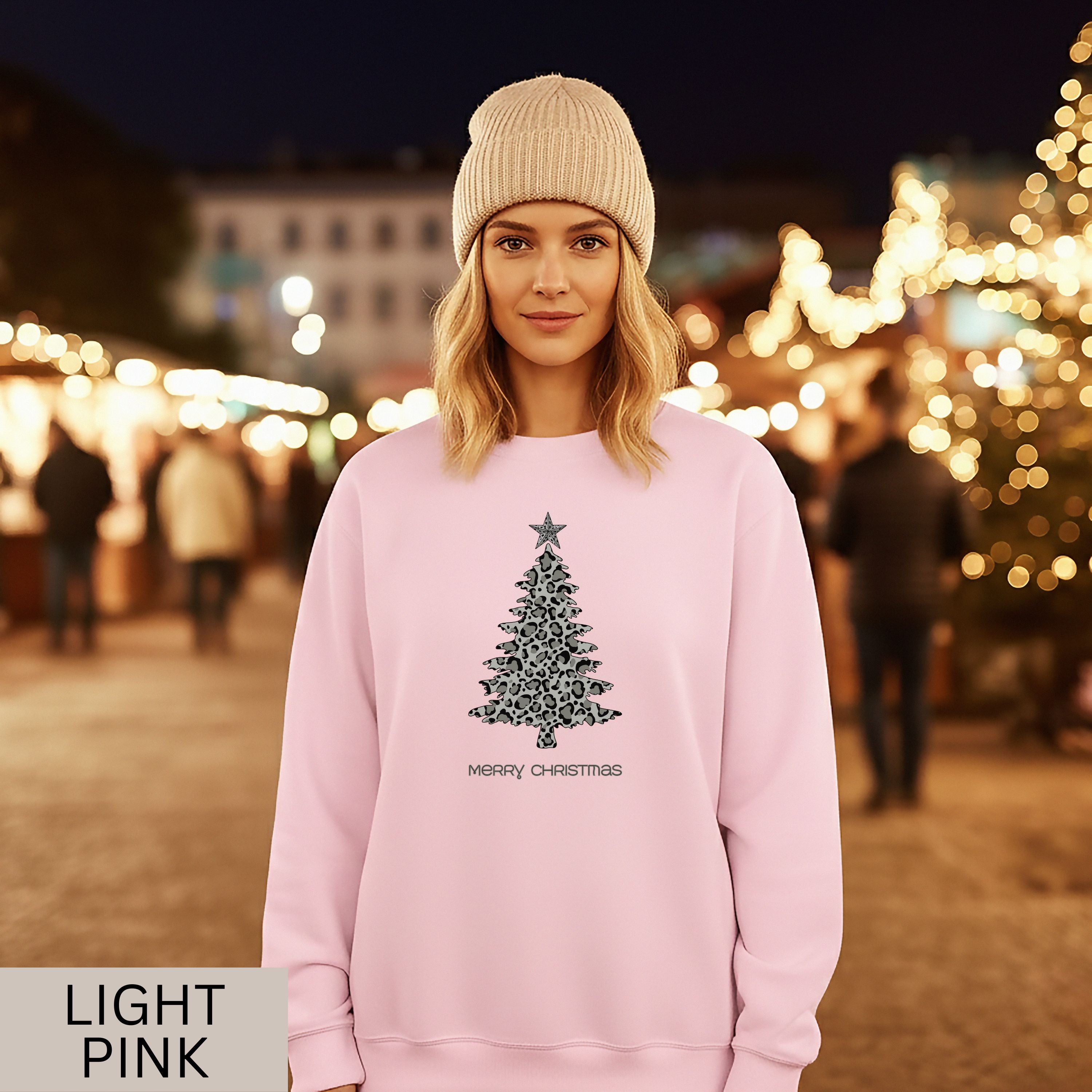 Unisex Sweatshirt, christmas sweater, holiday sweatshirt, cozy crewneck, christmas gift idea, winter sweater, unisex christmas top, festive sweatshirt, xmas jumper, holiday outfit, leopard xmas tree, merry xmas shirt, leopard print