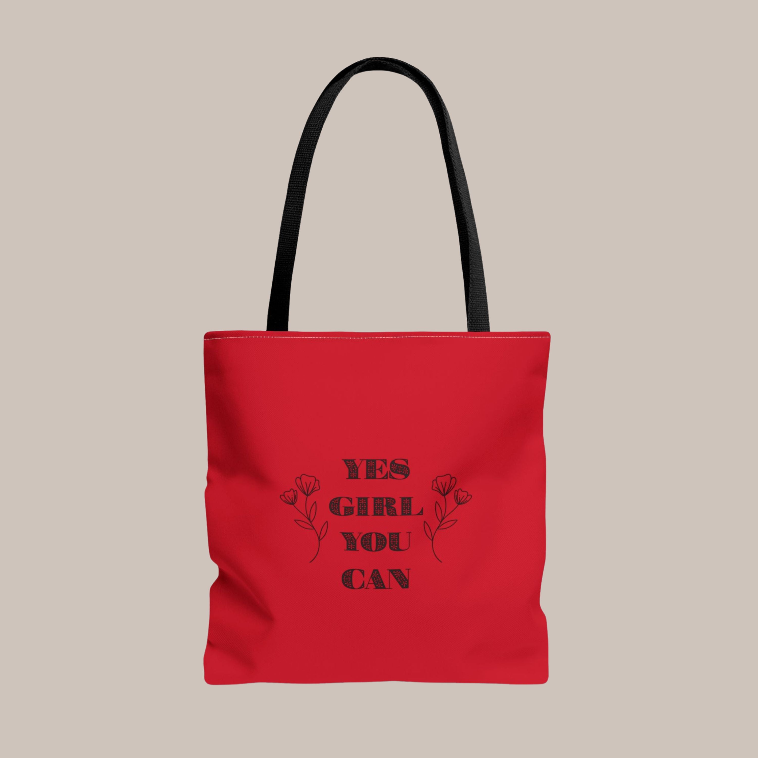 Yes Girl You Can Tote Bag – Motivational Shopper Bag - ROT