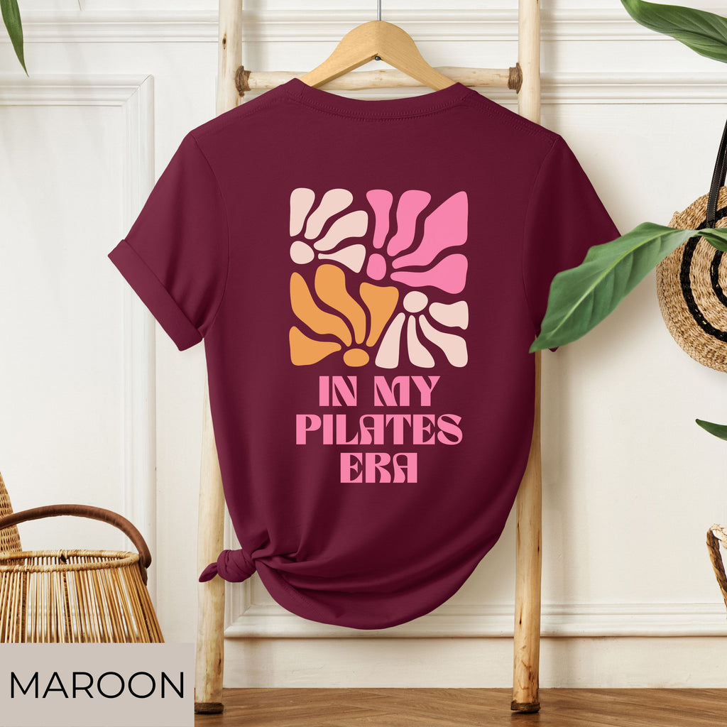 unisex tee, Pilates shirt, Fitness tee, yoga t shirt, Retro floral, women workout, Workout tee, pilates gift, exercise shirt, gym shirt, womens graphic tee, floral print tee, in my pilates era