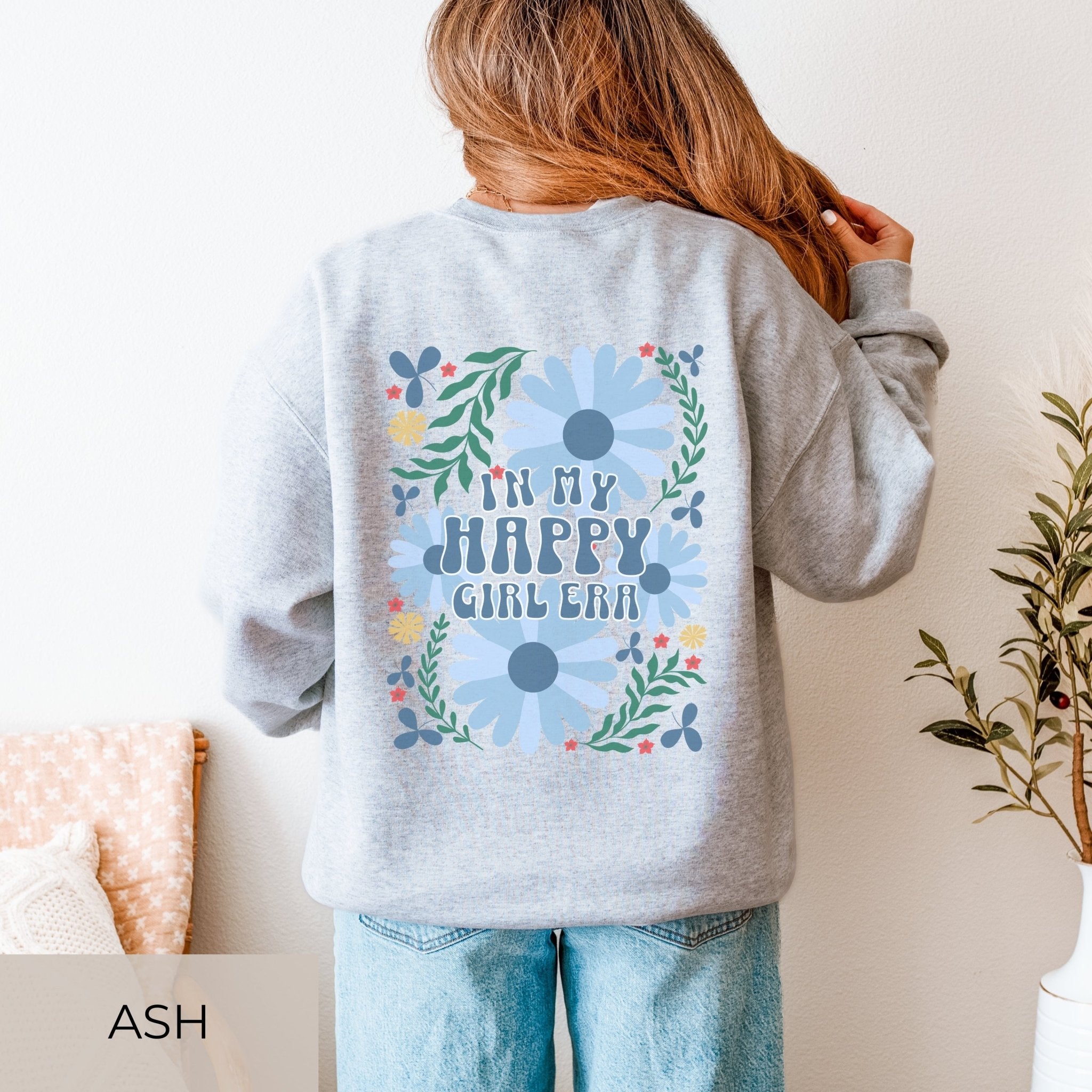 Happy Girl Era Sweater – Floral Pullover mit Retro Blumen - SoulDesignsAnnabel