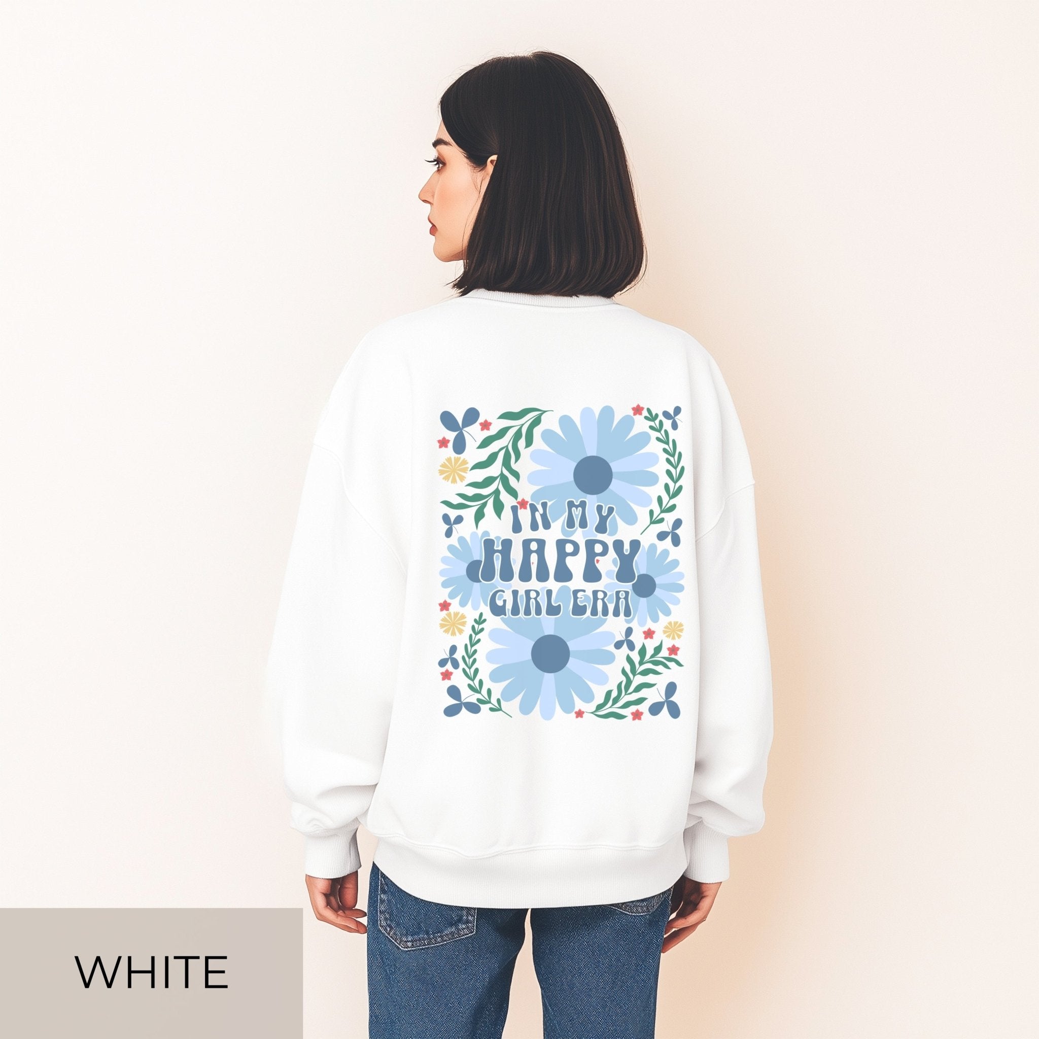 Happy Girl Era Sweater – Floral Pullover mit Retro Blumen - SoulDesignsAnnabel