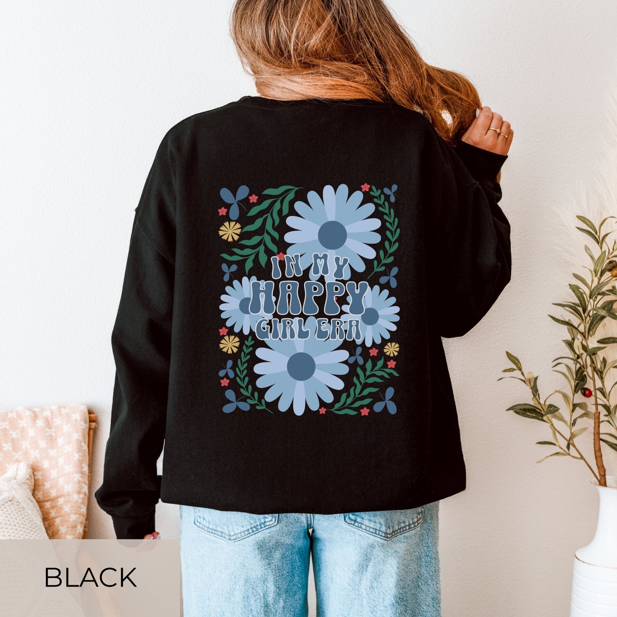 Happy Girl Era Sweater – Floral Pullover mit Retro Blumen - SoulDesignsAnnabel