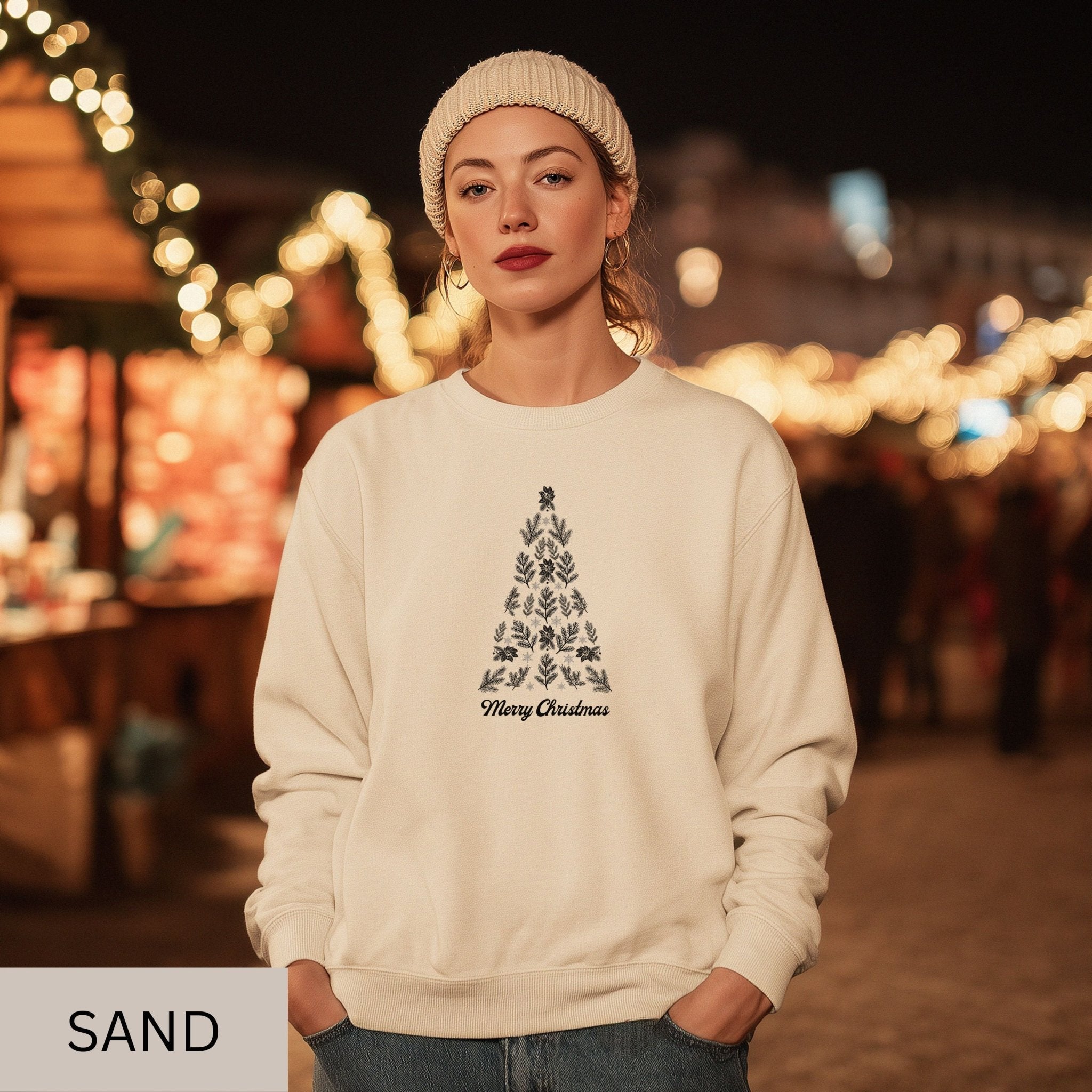 Pine Tree Sweatshirt | Botanischer Weihnachts - Sweater | USA - SoulDesignsAnnabel