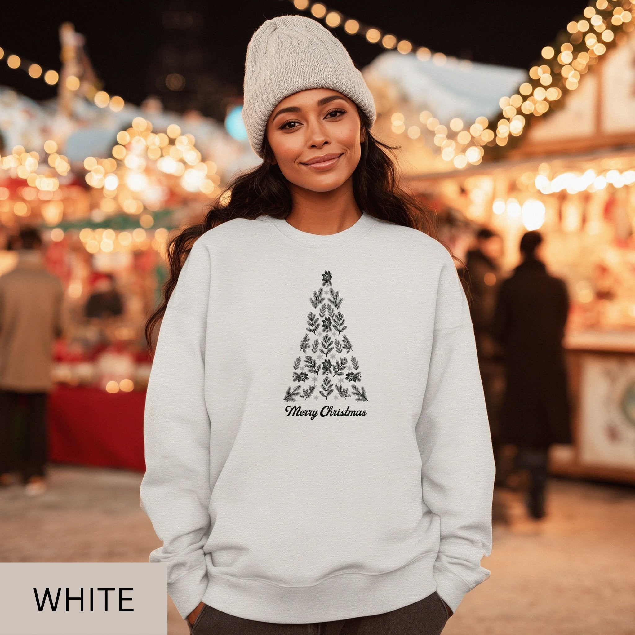 Pine Tree Sweatshirt | Botanischer Weihnachts - Sweater | USA - SoulDesignsAnnabel